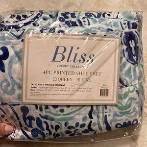 Bliss Luxury Collection king sheets
